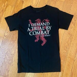 GAME OF THRONES ‘TRIAL BY COMBAT’ BLACK MEN'S T-SHIRT Size Small Tv Show HBO